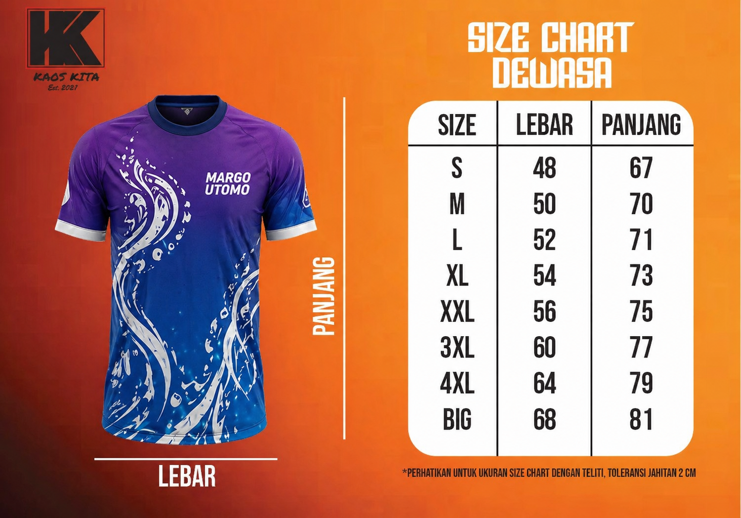 Panduan Ukuran Baju