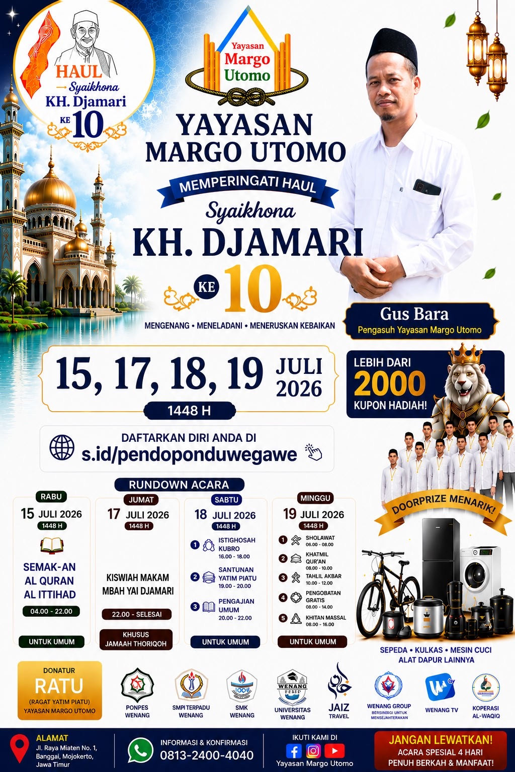 Yayasan Margo Utomo Gelar Haul Ke-10 KH. Djamari Selama Empat Hari